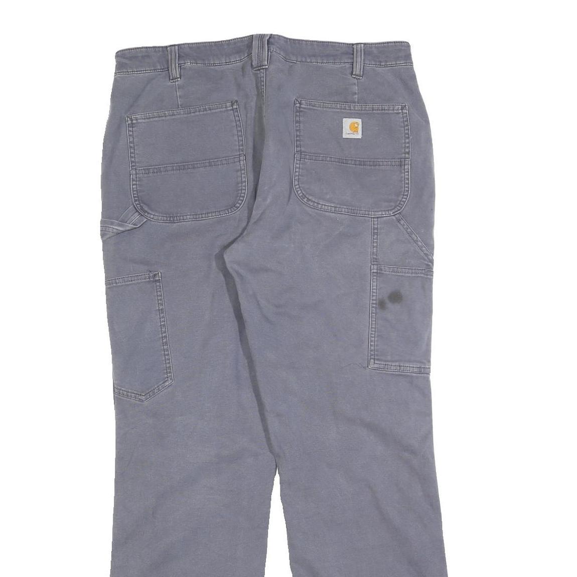 CARHARTT Womens Cotton Blend Grey Regular Fit Straight Leg Trousers W34 L30