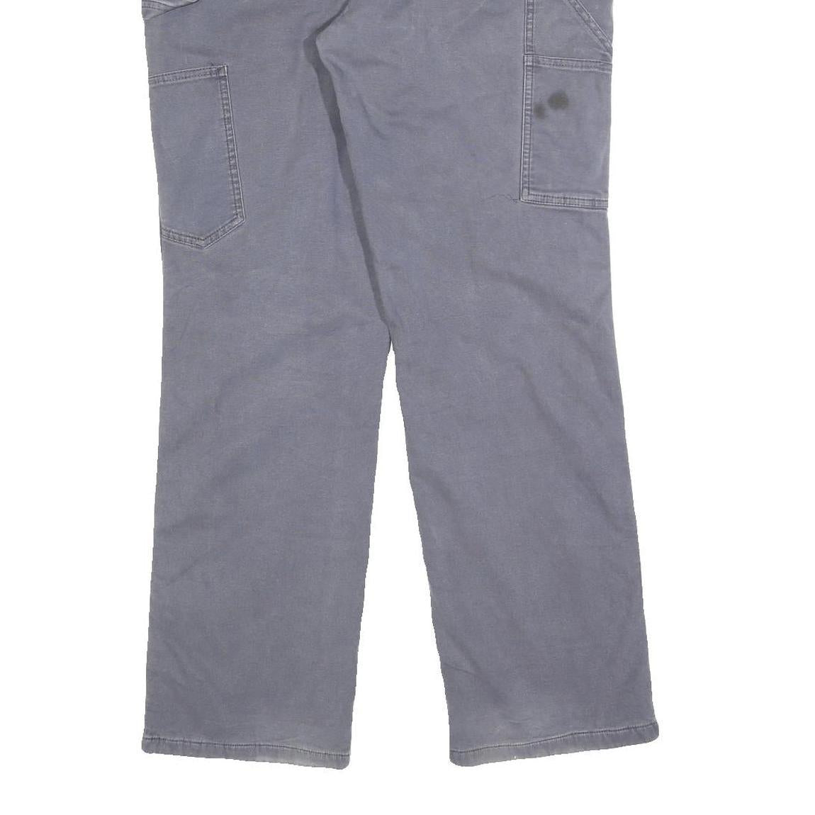 CARHARTT Womens Cotton Blend Grey Regular Fit Straight Leg Trousers W34 L30