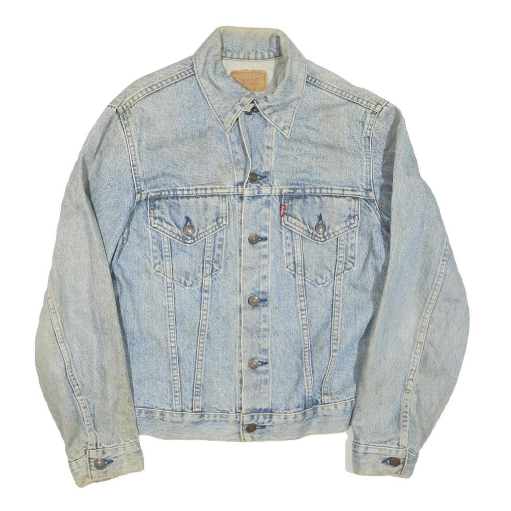 LEVI'S Womens Blue Cotton Blend Denim Jacket L Classic Button Closure Vintage