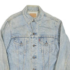 LEVI'S Womens Blue Cotton Blend Denim Jacket L Classic Button Closure Vintage