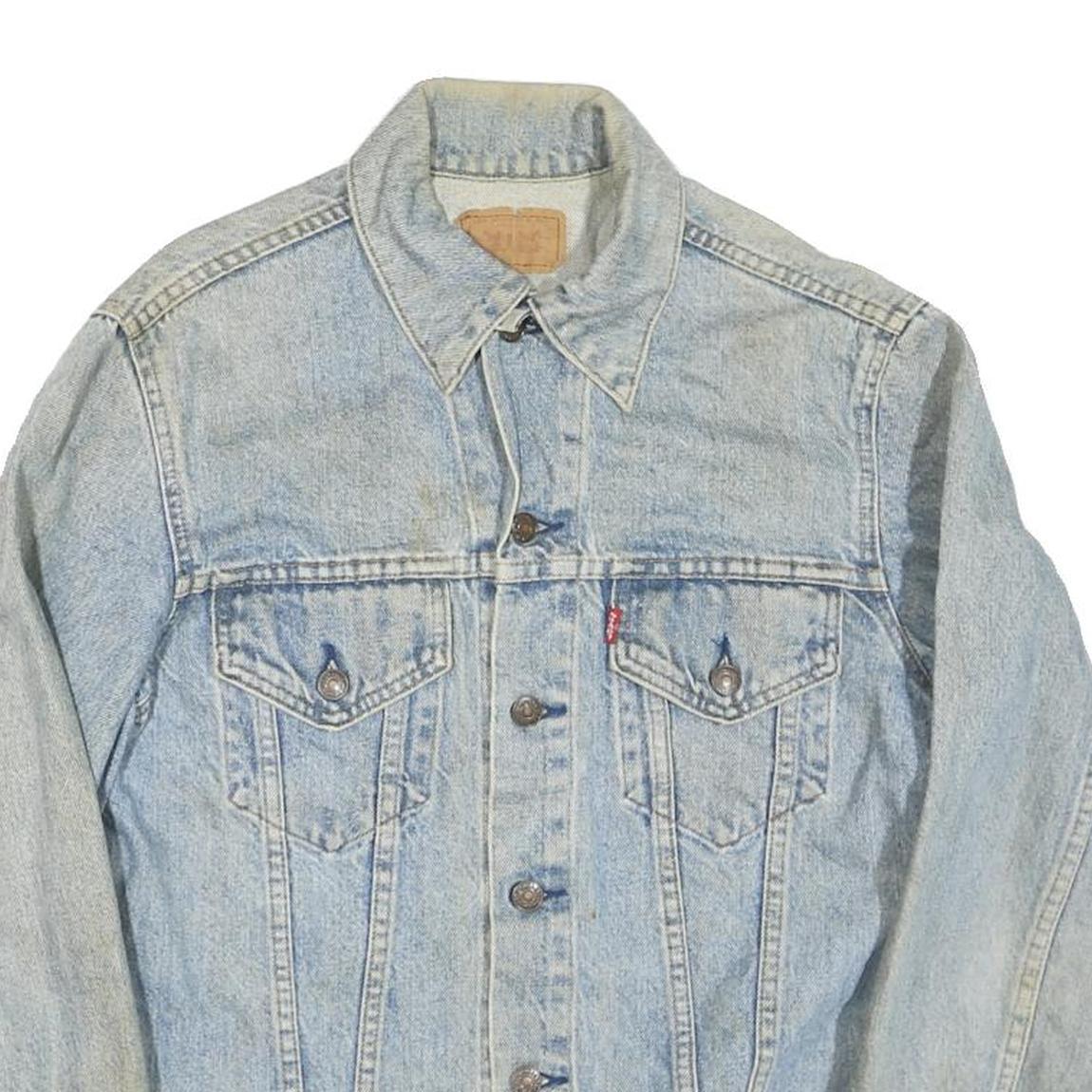LEVI'S Womens Blue Cotton Blend Denim Jacket L Classic Button Closure Vintage