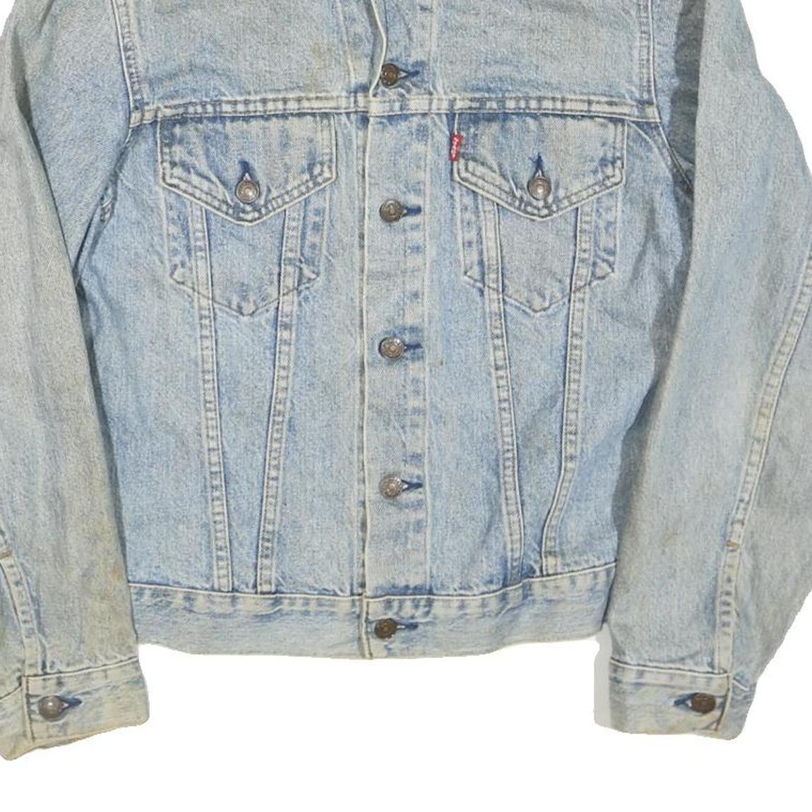 LEVI'S Womens Blue Cotton Blend Denim Jacket L Classic Button Closure Vintage