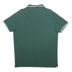 NORWAY NAUTICAL SCHOOL Mens Green Polo Shirt XL Cotton Classic Fit Short Sleeve