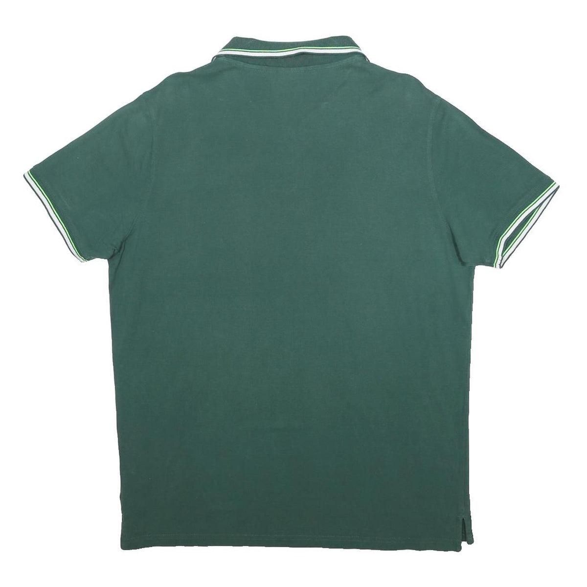 NORWAY NAUTICAL SCHOOL Mens Green Polo Shirt XL Cotton Classic Fit Short Sleeve