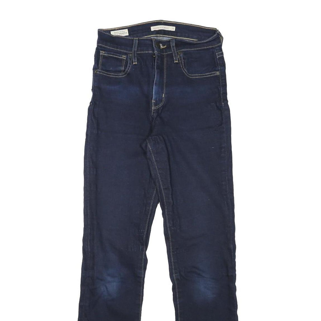 LEVI'S Womens Regular Fit Skinny Blue Denim Cotton Blend Zip W23 L29 Stylish