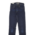 LEVI'S Womens Regular Fit Skinny Blue Denim Cotton Blend Zip W23 L29 Stylish