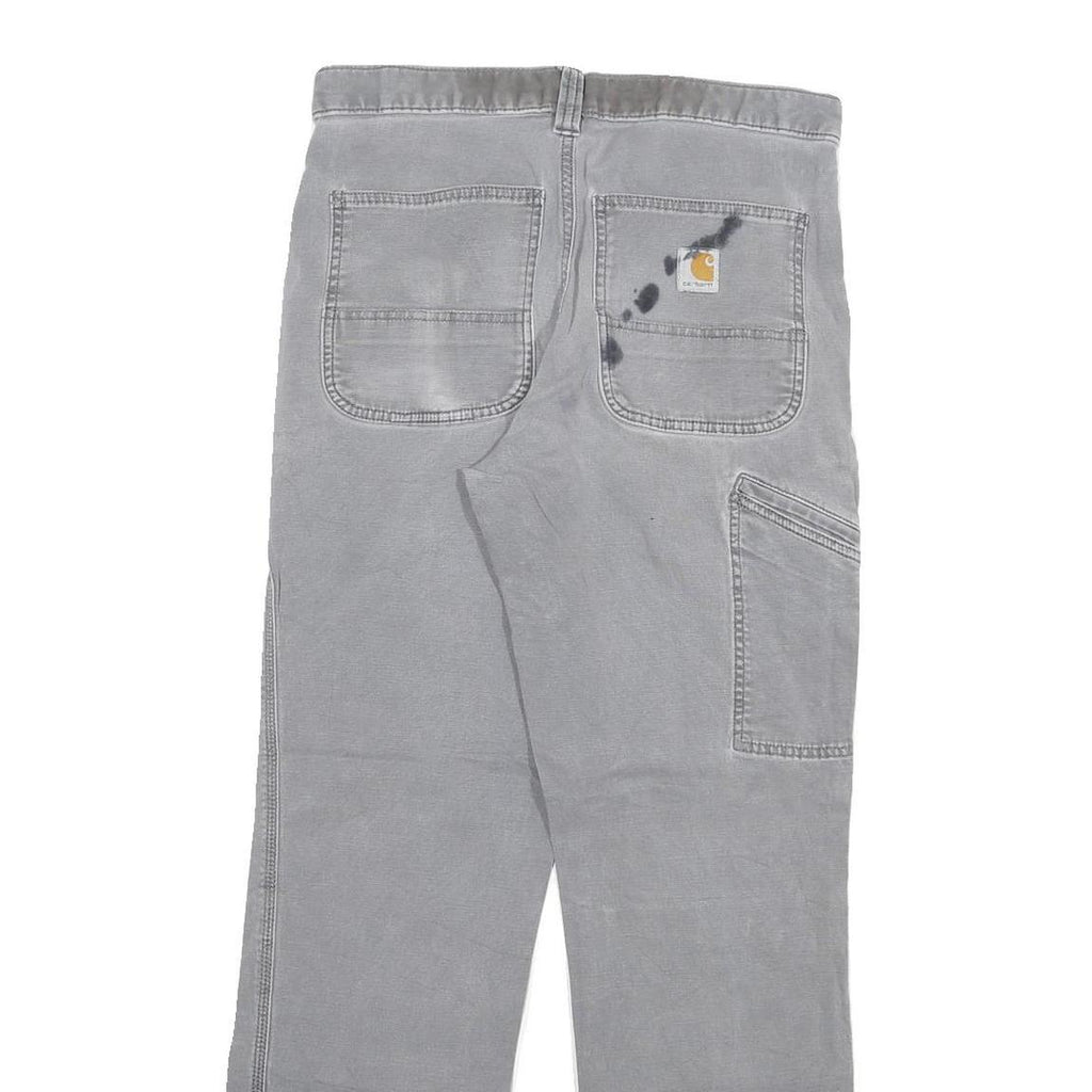 CARHARTT Mens Cotton Blend Relaxed Straight Trousers Grey W30 L30 Workwear