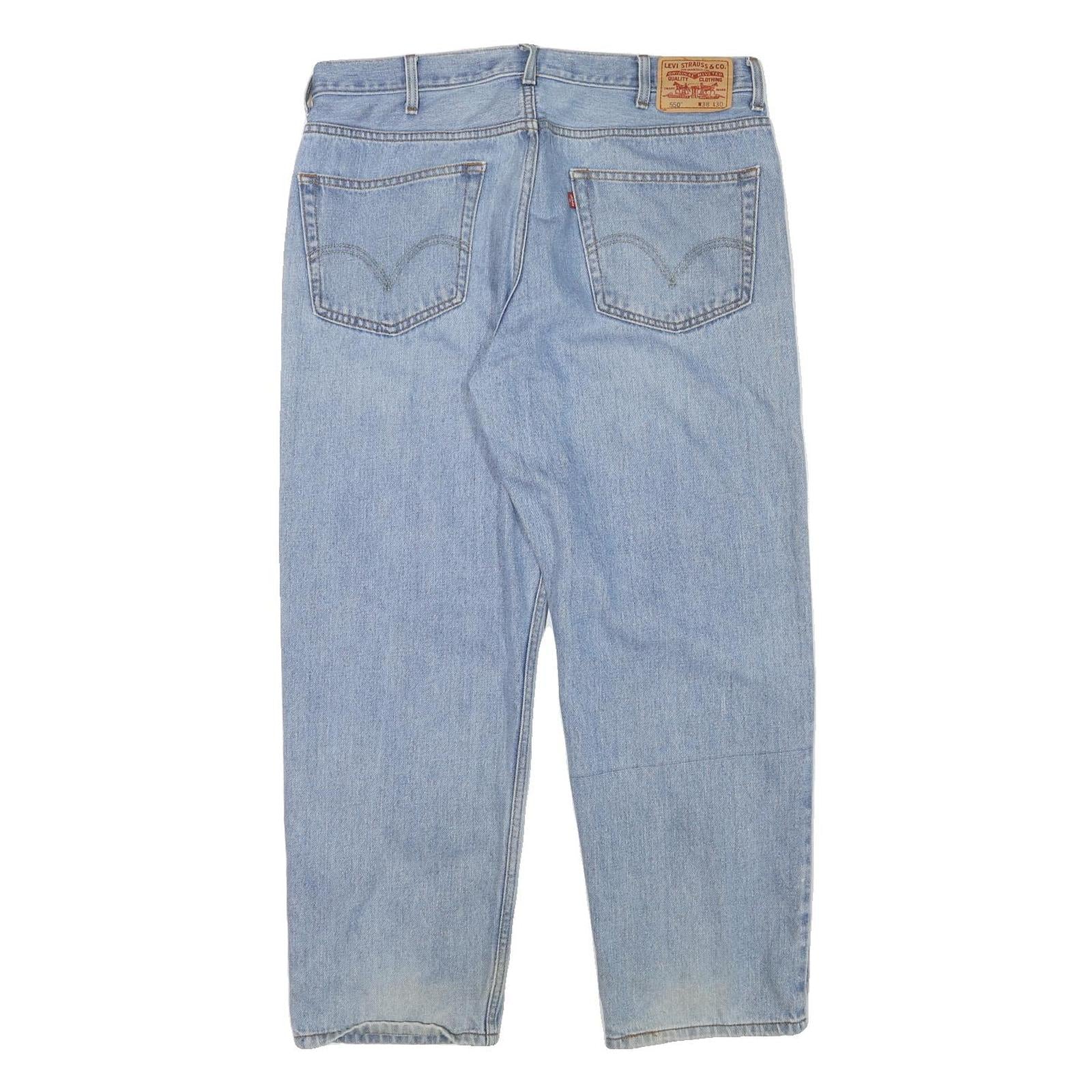 LEVI'S Mens Jeans Blue Regular Straight Denim Light W36 L29 Relaxed Fit Zip