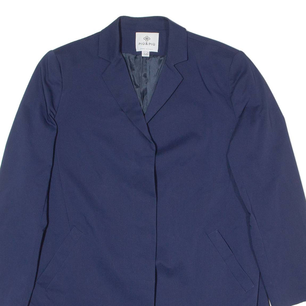 PIU& PIU Womens Overcoat Coat Blue UK 10