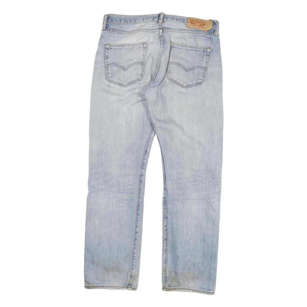 LEVI'S 501 Mens Jeans Blue Regular Straight Denim Light W32 L29 Button Cotton