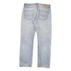 LEVI'S 501 Mens Jeans Blue Regular Straight Denim Light W32 L29 Button Cotton