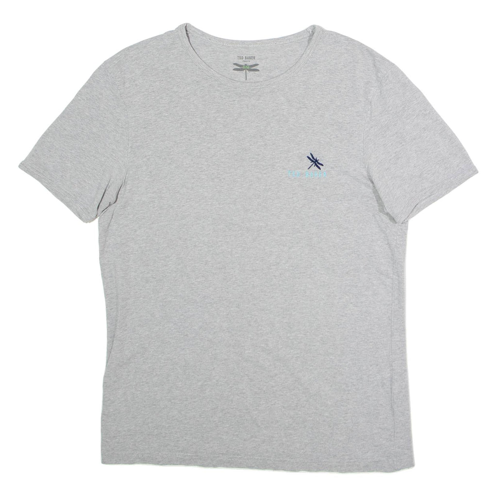 TED BAKER Mens T-Shirt Grey Crew Neck S
