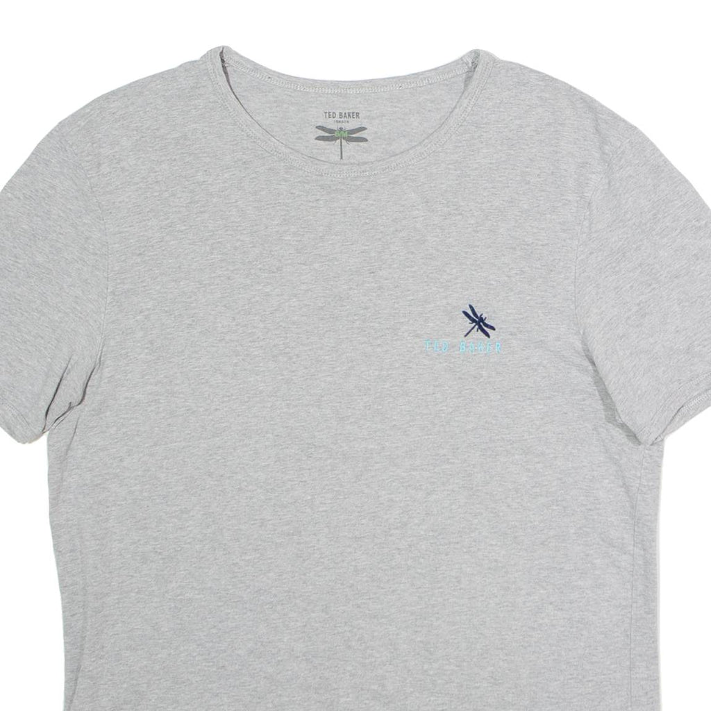 TED BAKER Mens T-Shirt Grey Crew Neck S