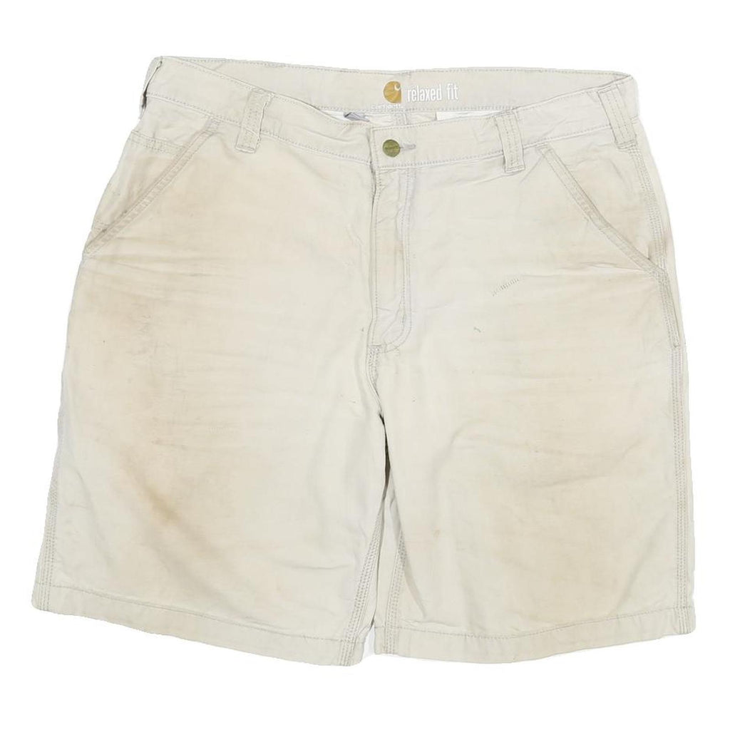 CARHARTT Mens Shorts Beige Relaxed Fit Casual 3XL W36 Cotton Blend