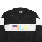 FILA Womens Black & White Logo Zip Jacket 2XL Polyester Blend Casual Outerwear