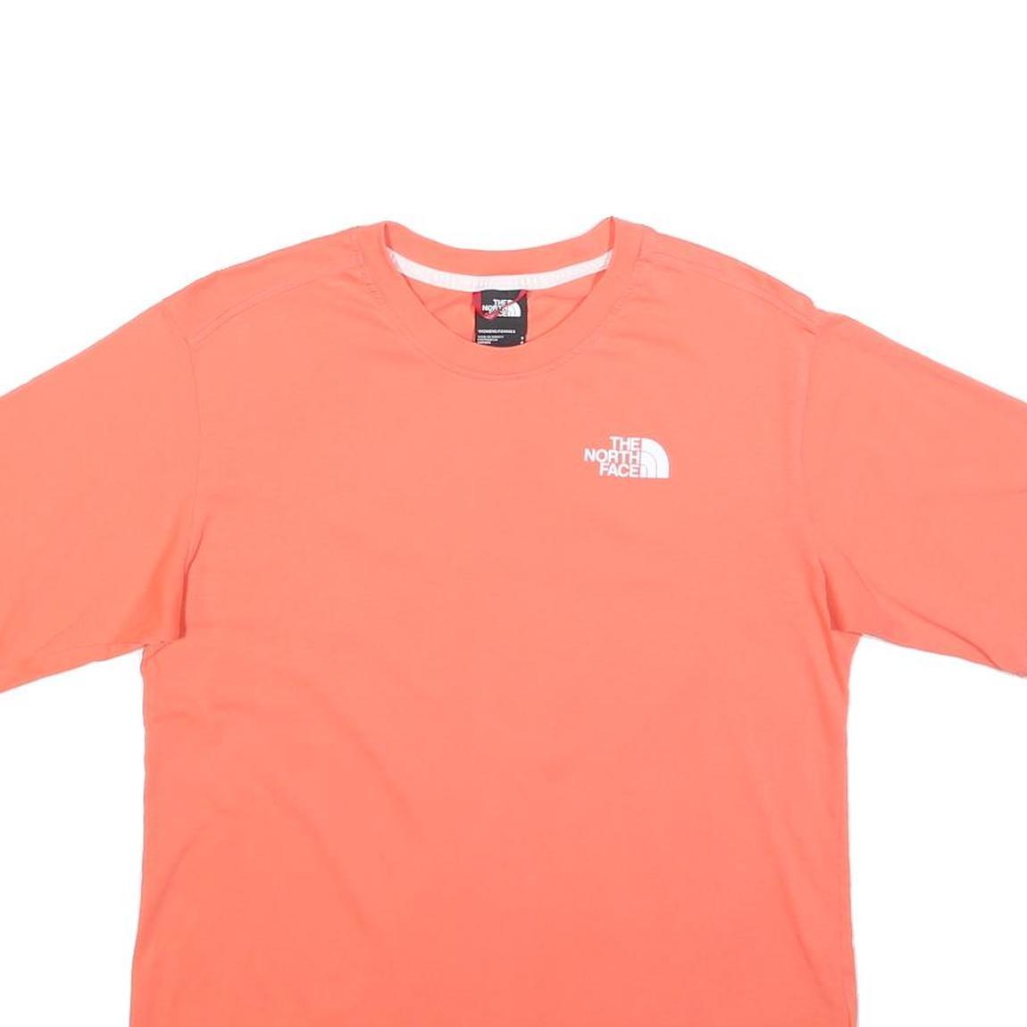 THE NORTH FACE Womens Orange Graphic T-Shirt S Short Sleeve Crew Neck Explore