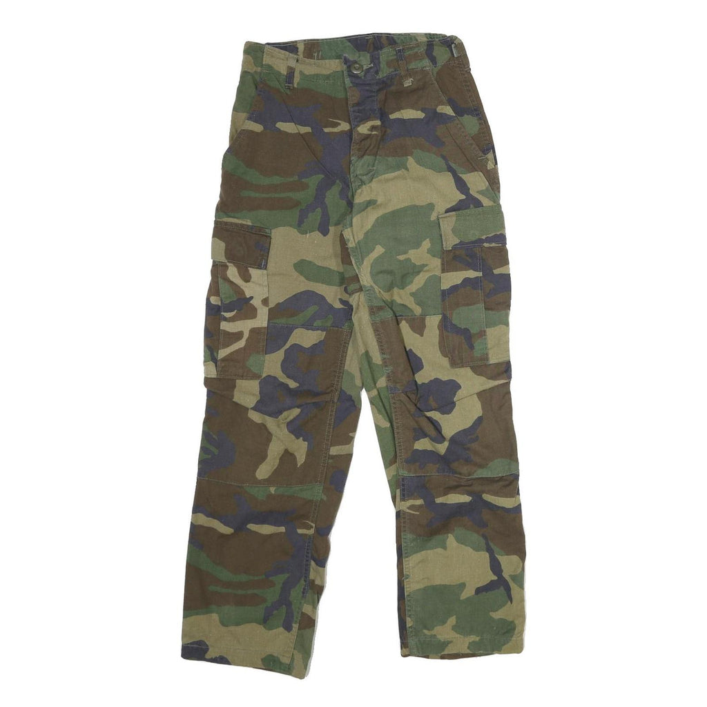 WINFIELD MFG Mens Cotton Blend Camouflage Regular Cargo Trousers W26 L28