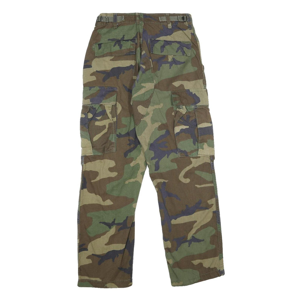 WINFIELD MFG Mens Cotton Blend Camouflage Regular Cargo Trousers W26 L28