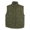 DIEKS Mens Green Quilted Sleeveless Jacket M Polyester Zip Pockets