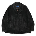 CORPO NOVE Womens Black Jacket XL Cotton Blend Double Breasted Zip Closure