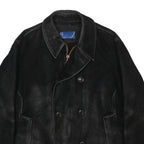 CORPO NOVE Womens Black Jacket XL Cotton Blend Double Breasted Zip Closure