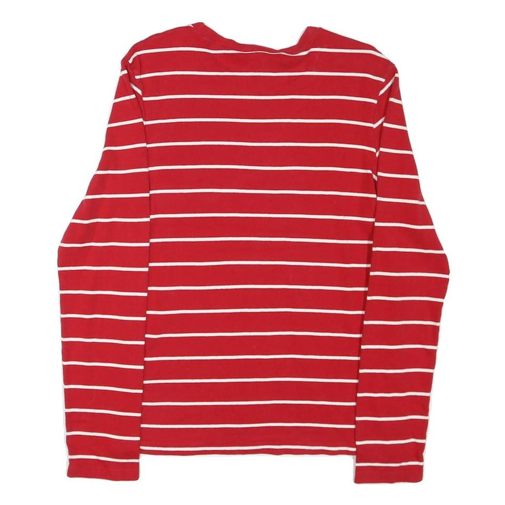 RALPH LAUREN SPORT Womens Red & White Patterned Cotton Blend Jumper Crew Neck