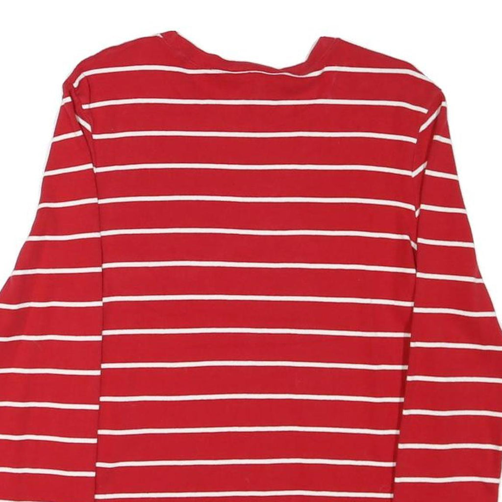 RALPH LAUREN SPORT Womens Red & White Patterned Cotton Blend Jumper Crew Neck