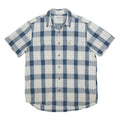 CARHARTT Mens Blue & White Check Shirt L Cotton Short Sleeve Casual Workwear
