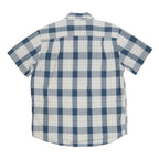 CARHARTT Mens Blue & White Check Shirt L Cotton Short Sleeve Casual Workwear