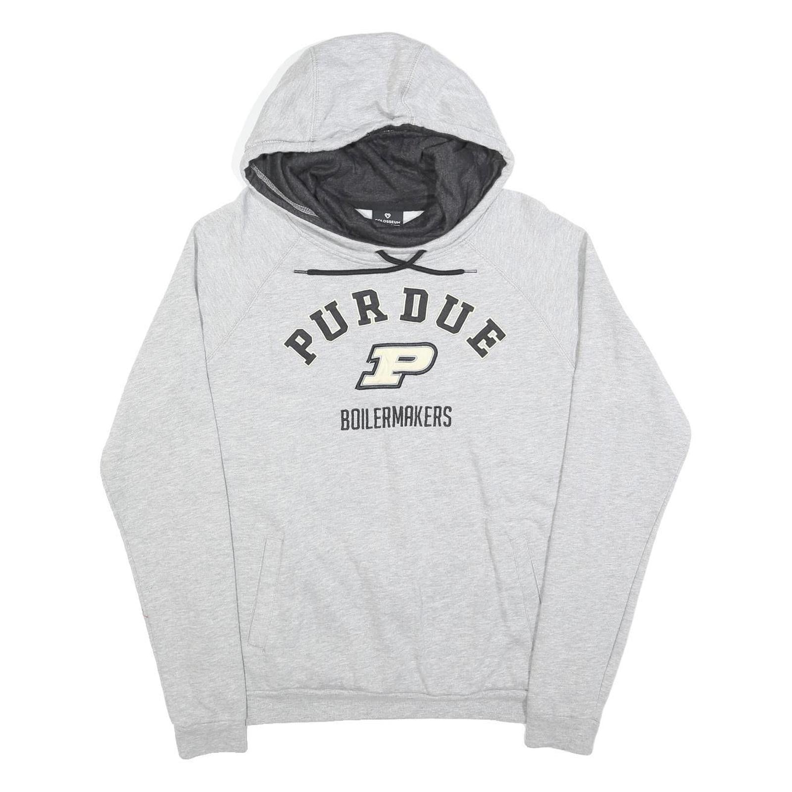 COLOSSEUM Womens Grey Purdue Hooded Pullover L Boilermakers Graphic Hoodie