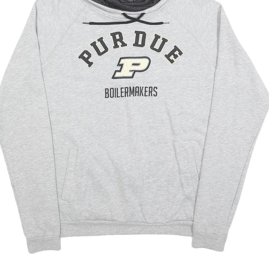 COLOSSEUM Womens Grey Purdue Hooded Pullover L Boilermakers Graphic Hoodie