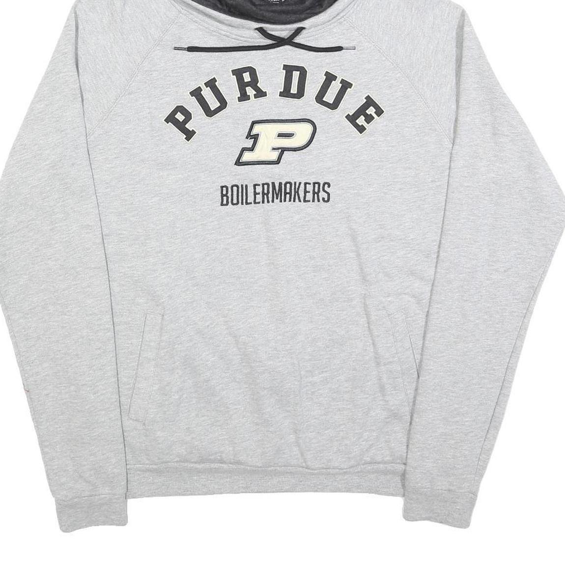 COLOSSEUM Womens Grey Purdue Hooded Pullover L Boilermakers Graphic Hoodie