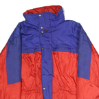 SERGIO TACCHINI Mens Blue & Red Outdoor Jacket L Polyester Colourblock Zip