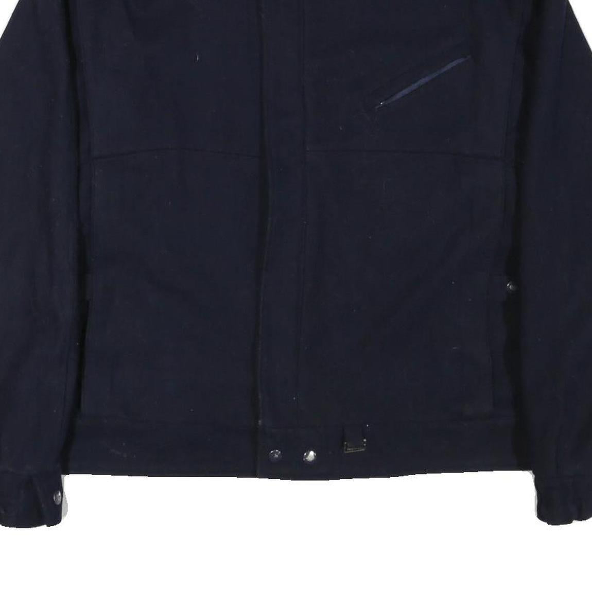 REPORTER Mens Navy Blue Zip Jacket L Cotton Blend Casual Outerwear