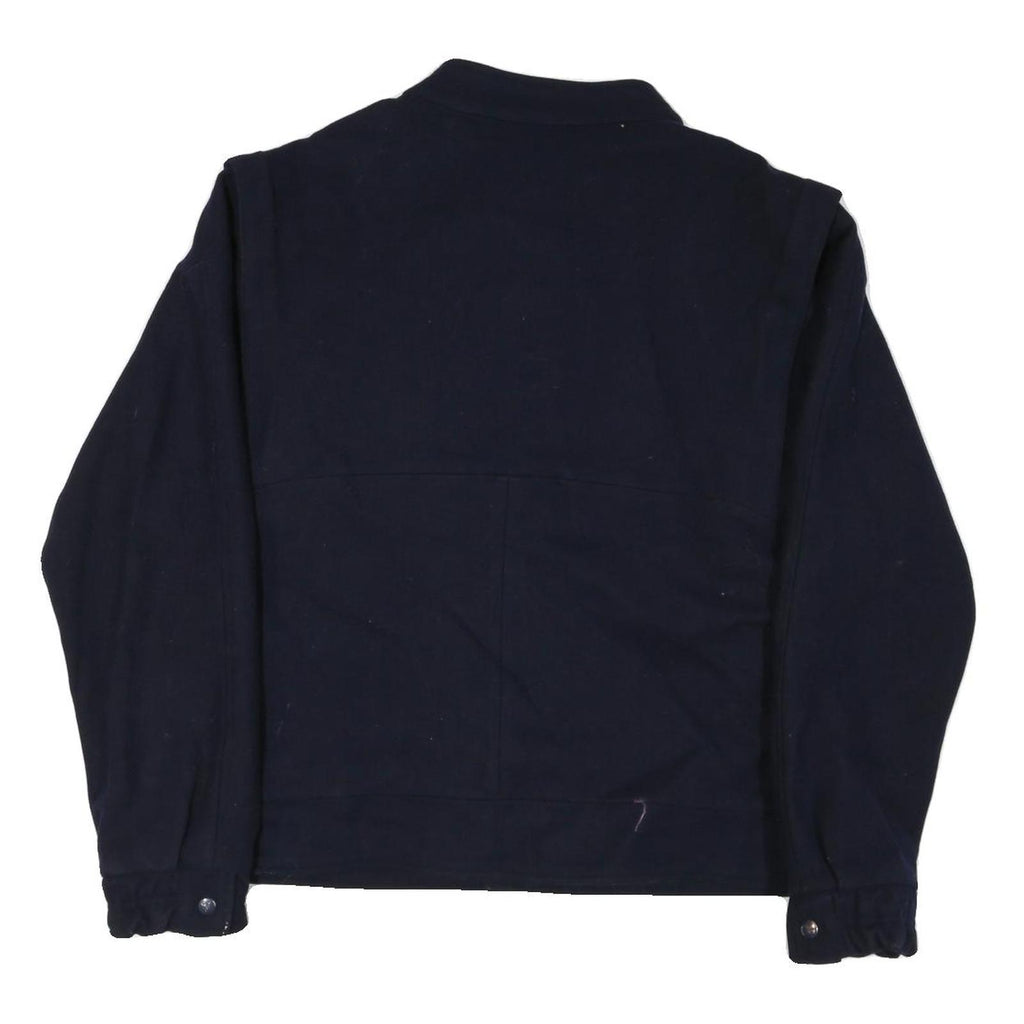 REPORTER Mens Navy Blue Zip Jacket L Cotton Blend Casual Outerwear