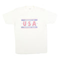Mens White USA Property Of Training Team Graphic T-Shirt S Short Sleeve Crew