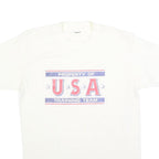 Mens White USA Property Of Training Team Graphic T-Shirt S Short Sleeve Crew