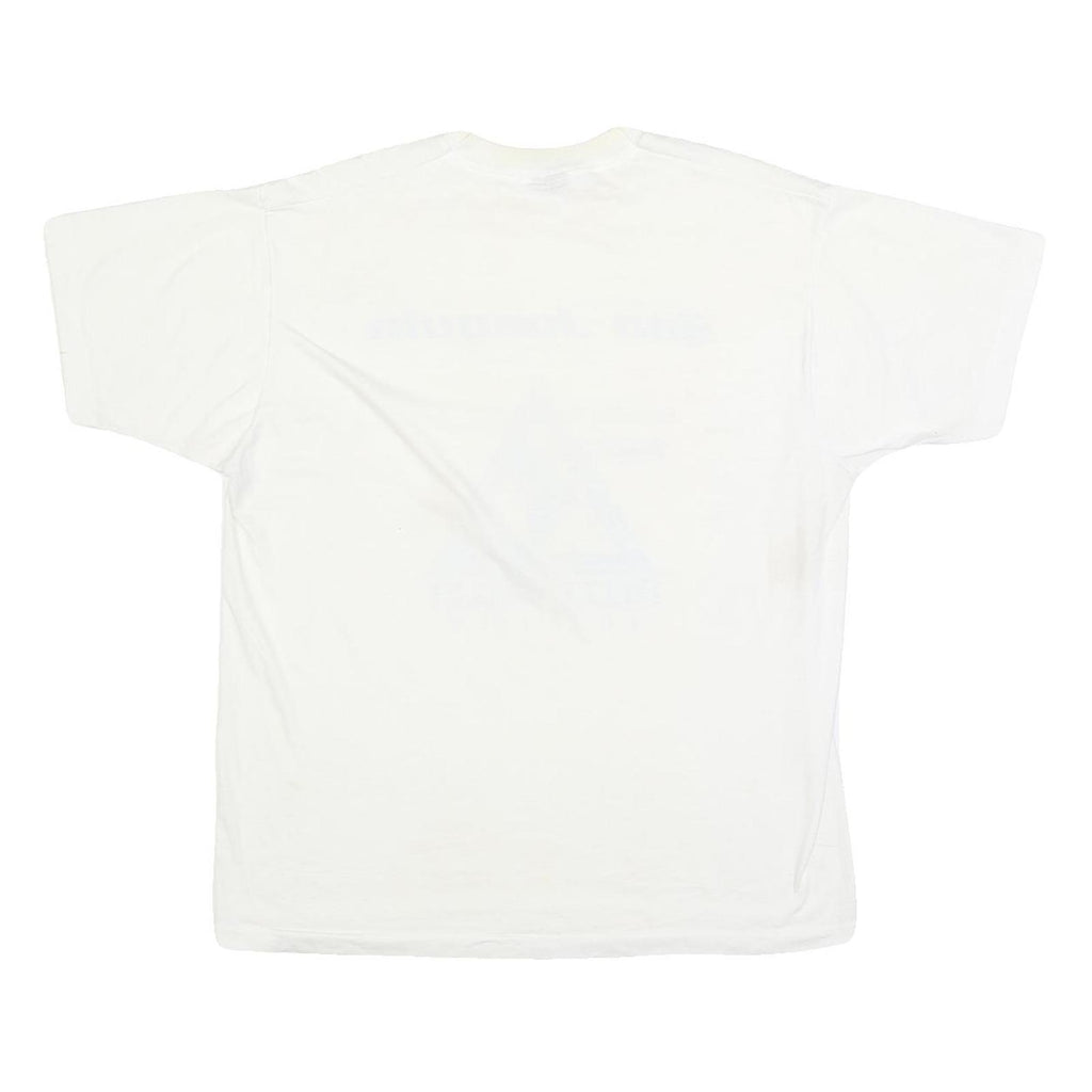 SCREEN STARS BEST Mens White San Joaquin Aquatics Classic XL Short Sleeve Crew