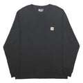 CARHARTT Mens Black Pocket T-Shirt M Long Sleeve Crew Neck Workwear Casual
