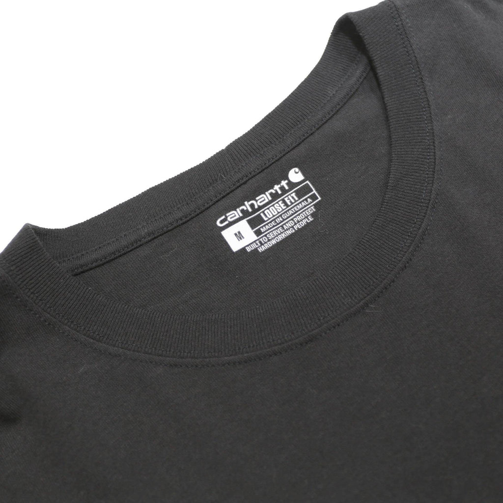 CARHARTT Mens Black Pocket T-Shirt M Long Sleeve Crew Neck Workwear Casual