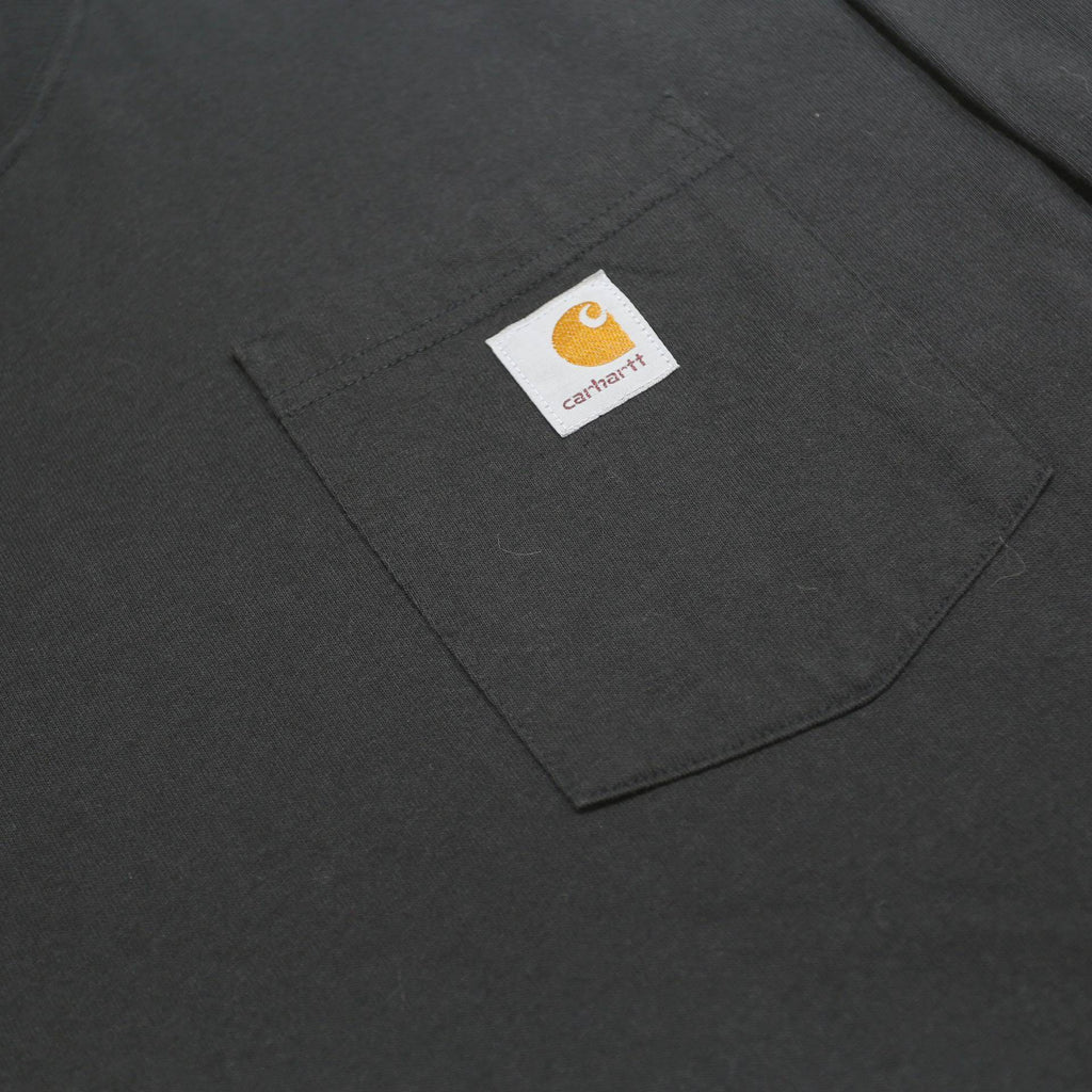 CARHARTT Mens Black Pocket T-Shirt M Long Sleeve Crew Neck Workwear Casual