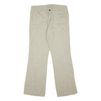 DICKIES Womens Cotton Blend Cream Regular Wide-Leg Trousers W32 L30 Casual