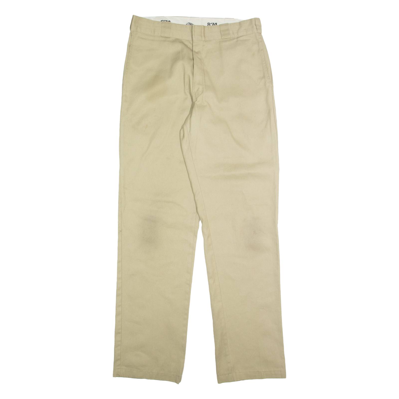 DICKIES Chino Mens Trousers Beige Regular Straight W34 L32