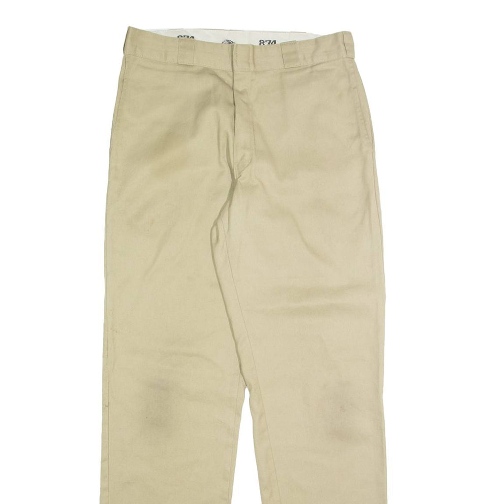 DICKIES Chino Mens Trousers Beige Regular Straight W34 L32