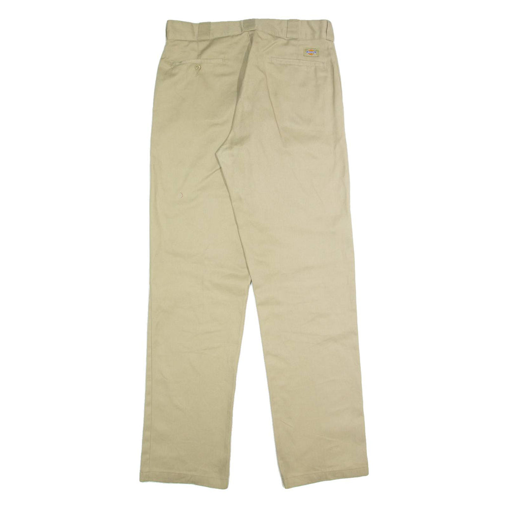 DICKIES Chino Mens Trousers Beige Regular Straight W34 L32