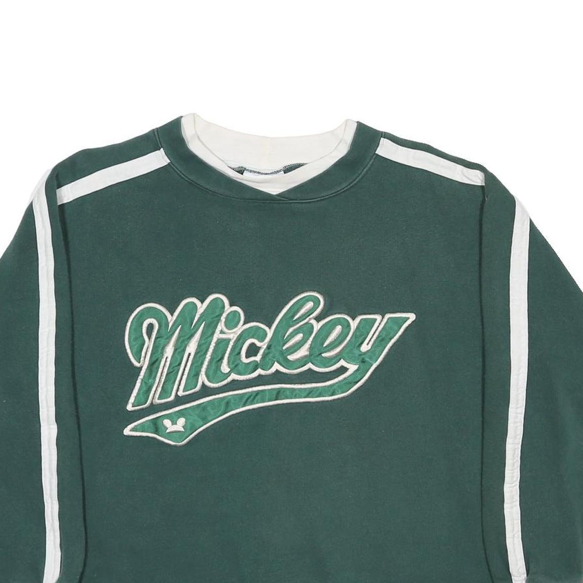 MICKEY & CO. Girls Green & White Crew Neck L Sweatshirt Cotton Blend