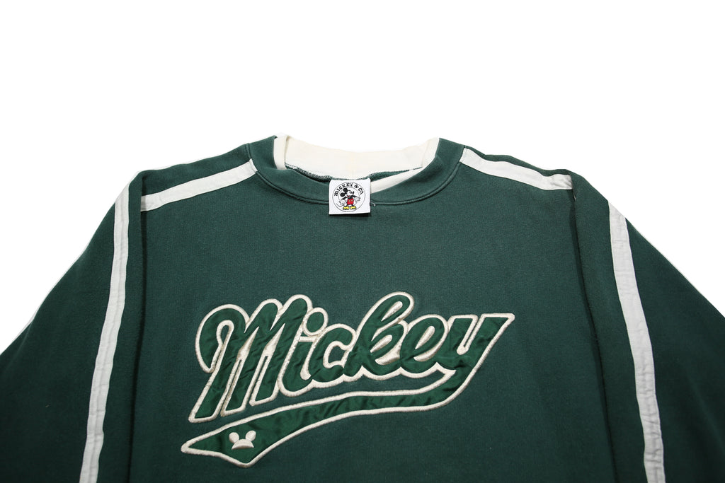 MICKEY & CO. Girls Green & White Crew Neck L Sweatshirt Cotton Blend