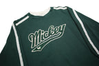 MICKEY & CO. Girls Green & White Crew Neck L Sweatshirt Cotton Blend
