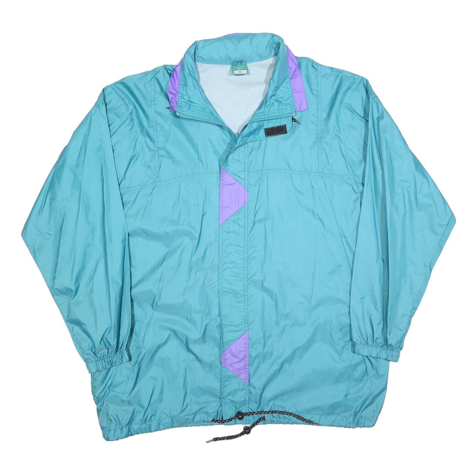 LINEA SPORTA Mens Blue & Purple Zip Polyester Blend Jacket XL Lightweight Casual