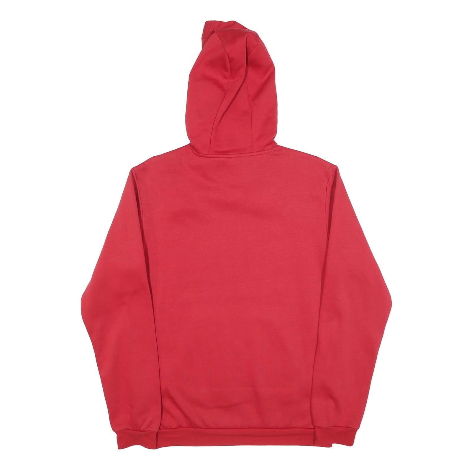 ADIDAS Mens Red Hoodie S Cotton Pullover Sports Casual Sweatshirt